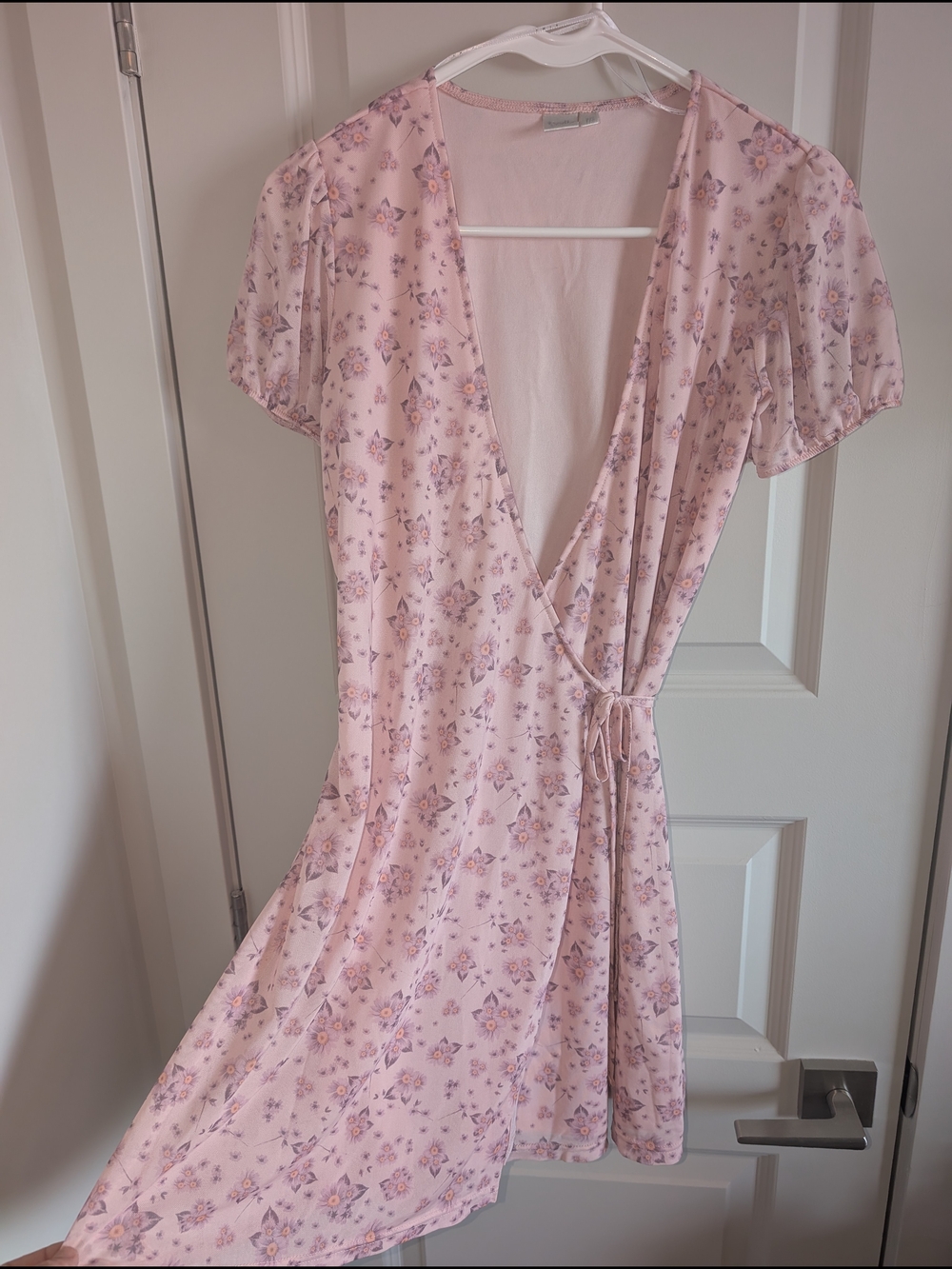 NWOT twik Pink Floral Mini Wrap Dress